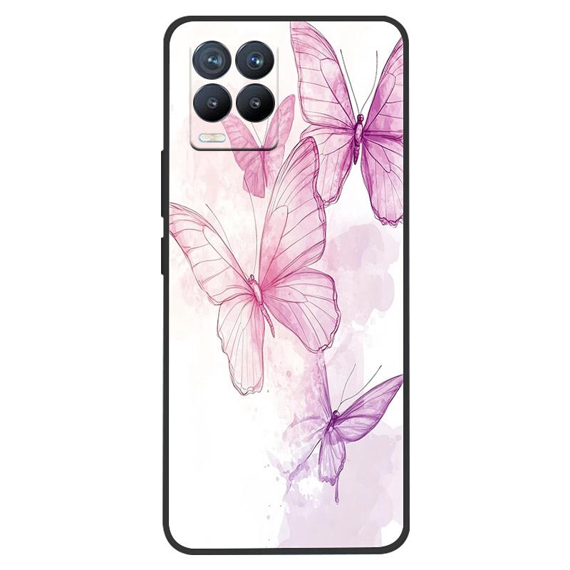 Funda para Realme 8 Pintura de Mármol Suave Mate Silicona Trasera para Realme 8 Pro 8i Realme8 4G RMX3085 Carcasa Completa para Teléfono Linda