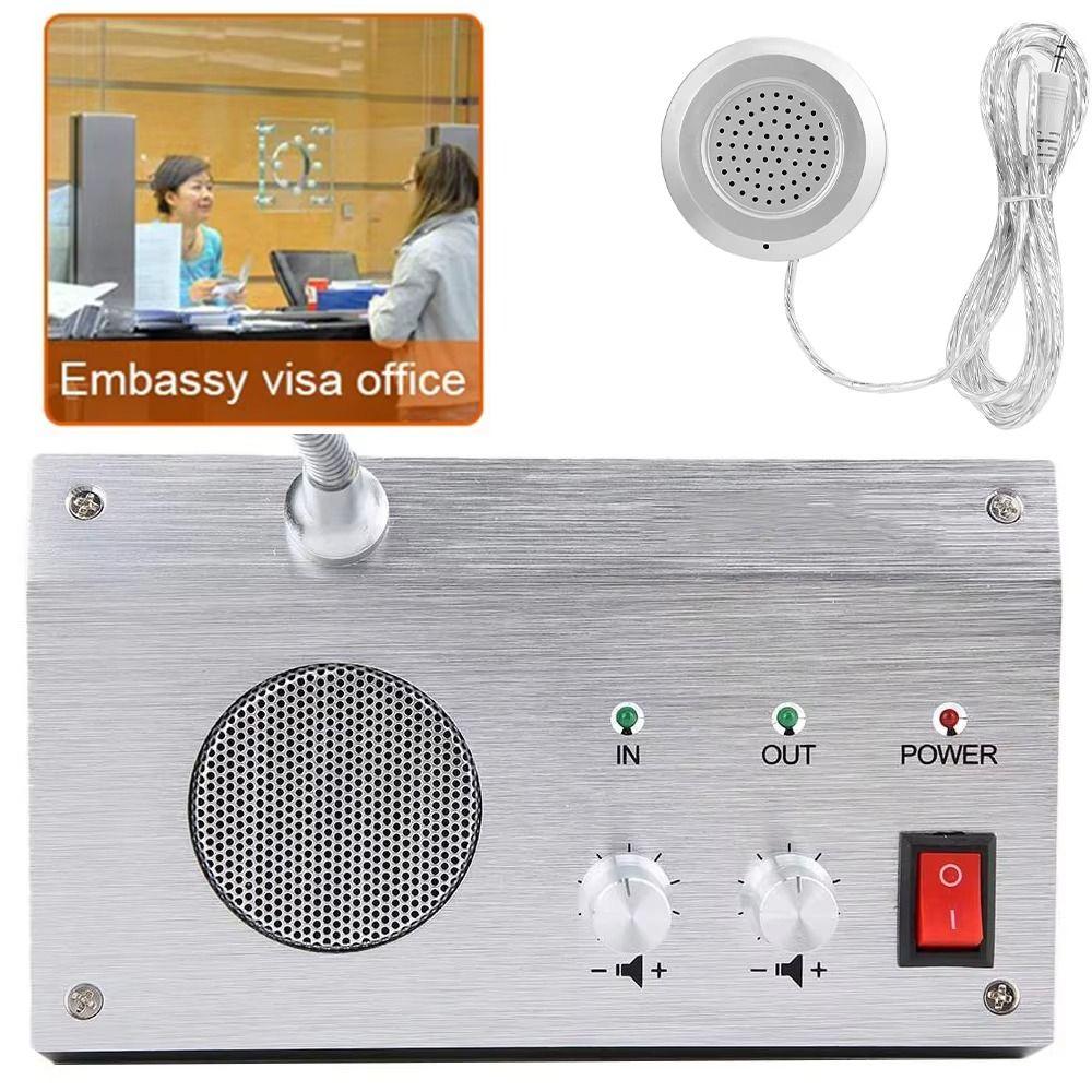 Loud Outer Microphone Counter Speaker System Wired Microphone Interphone System  Office Window