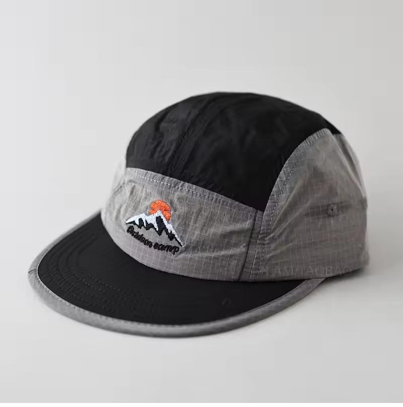 Japanese Outdoor 5-Panel Baseball Cap Quick-Dry Breathable Soft Brim Hat for Men Women Summer Hiking Camping Retro Style