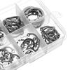 100PCS M8-M18 External/Internal Holes Shaft E-type Cir Clip Lock Snap Ring Circlip Set Collar Washer