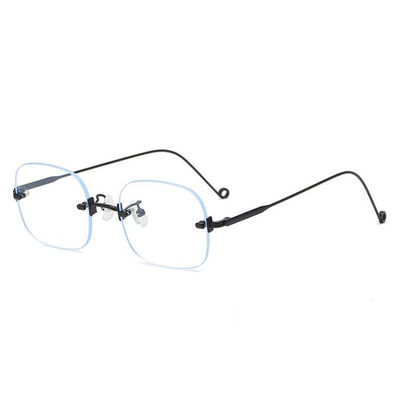 

Women Men Rimless Blue Light Glasses Unisex Fashion Metal Frameless Square Eyewear