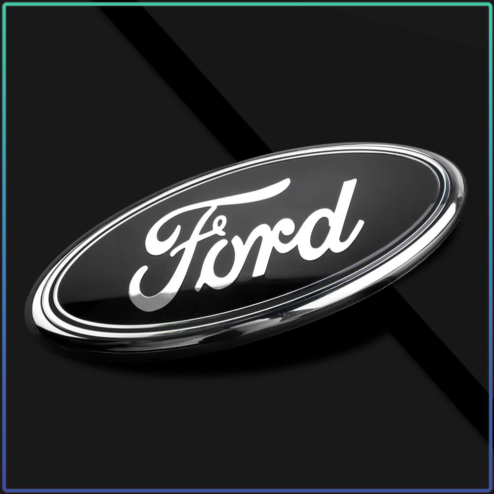 Bil Bakre Bagageutrymme Logotyp Emblem Klistermärke 11,5x4,5cm Ersättning för Ford Ranger Escape Mondeo Fusion Fiesta Kuga Edge Focus Mustang Biltillbehör