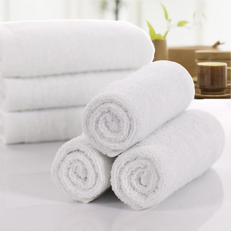 21-Count White Cotton Bath Towel Set, 90g, for Hotel Guests & Beauty Salons - Water Absorbent and Enlarged Size.