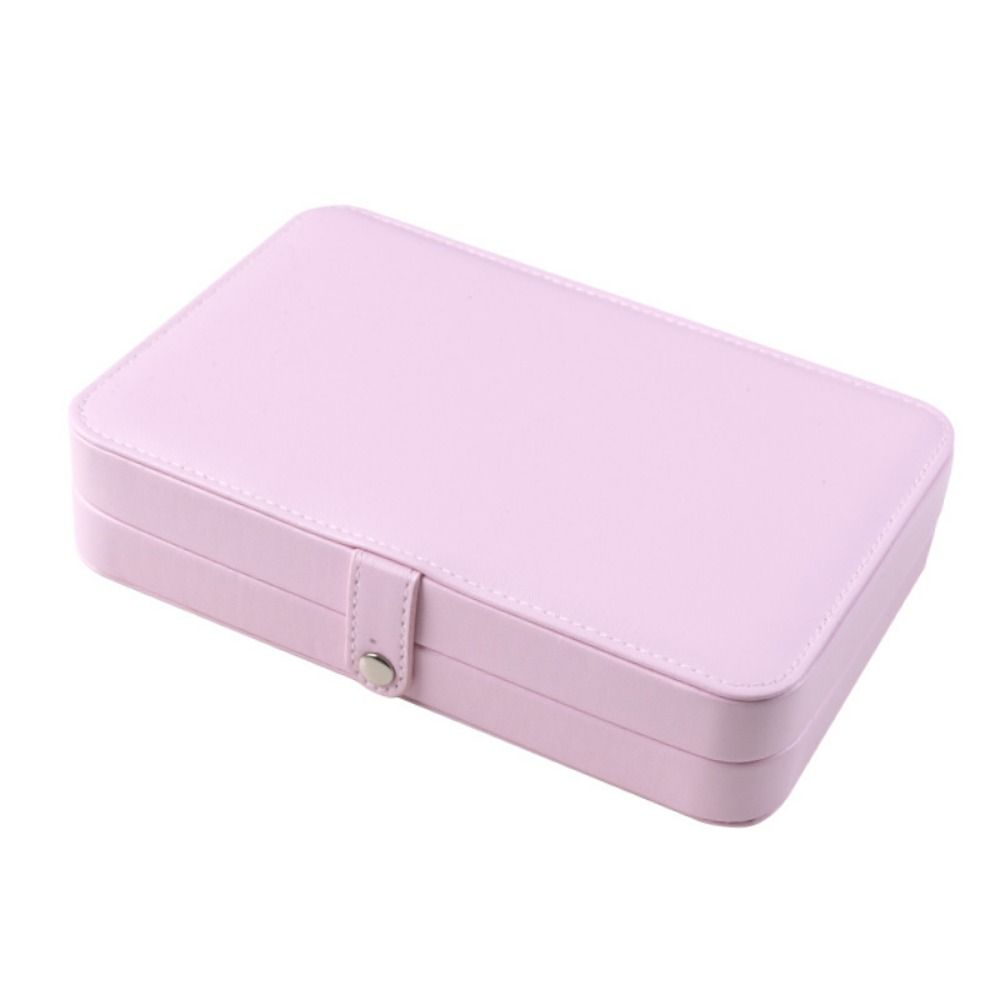 Solid Color Jewelry Storage Box High Capacity Necklace Storage Case Women Gift