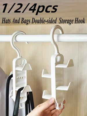 1/2/4pc Multi-layer Hanger Storage Hooks Bag Clothe Scarf Hat Wardrobe Organizer Hanging Rack for Closet Home Space Saving Tools