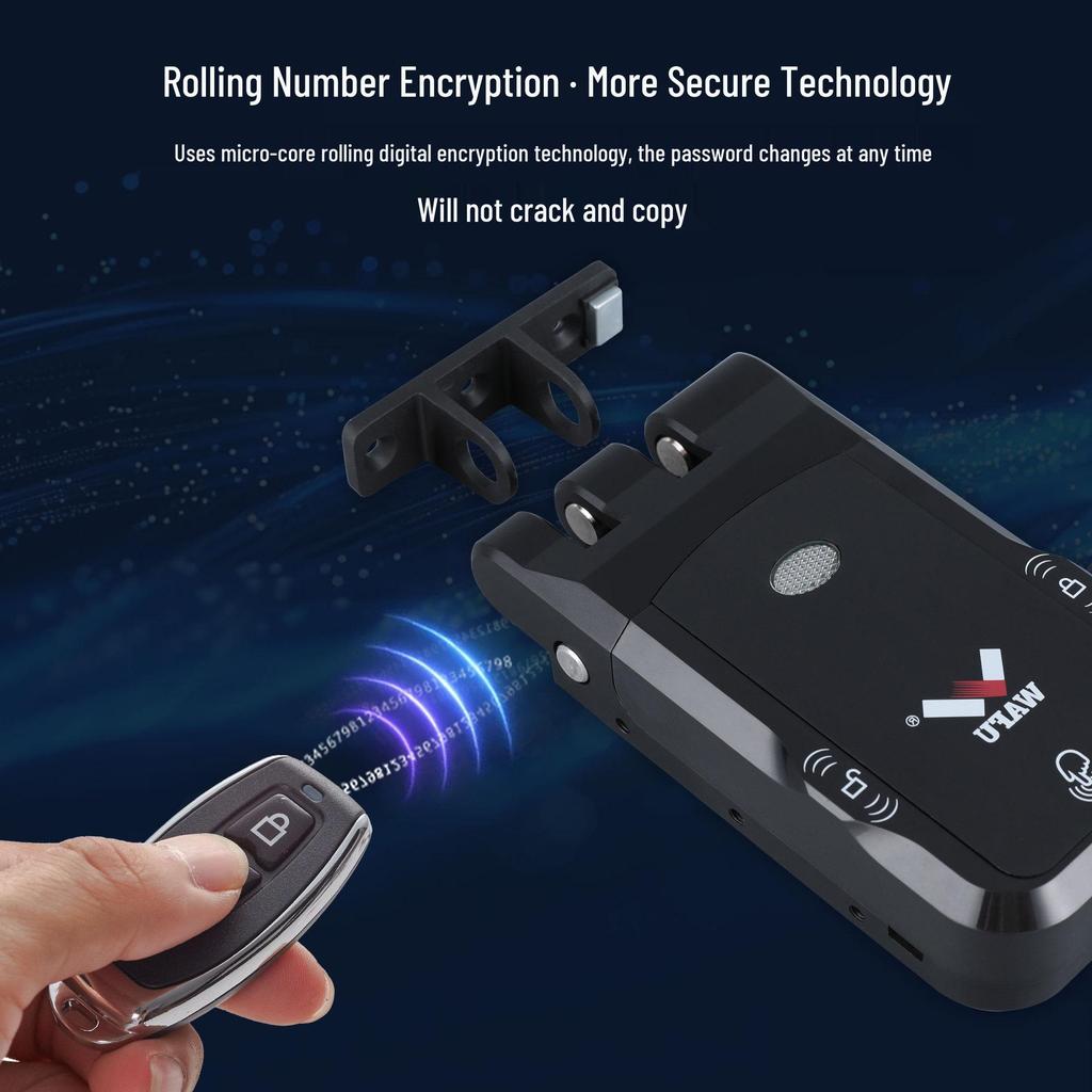 Wireless Smart Door Lock with Remote Control and Built-in Backup Battery for Anti-theft Security