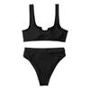 Women's Printing Padded Push Up 2 Piece Bikini Hollow Out Swimsuits Beachweart