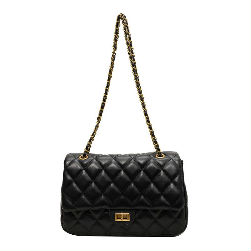 Bag Women's Messenger Bag 2025 New Autumn and Winter Large-capacity Shoulder Bag Niche Design Retro Diamond Chain Bag