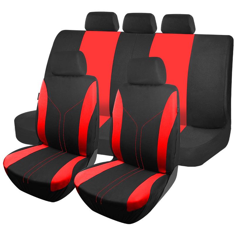 

9/4/ PCS Universal Full Car Seat Covers Set Auto Seat Decoration Rear Front Seat Cover Car Cushion Protector Case Cover Car Interior Accessories 4PCS червоний
