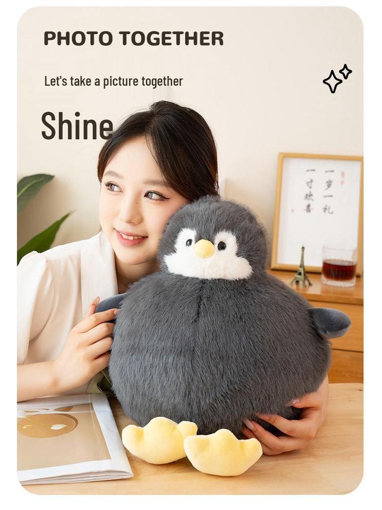 Penguin Dango Pillow Plush Toy - Large, Round, and Comforting Backrest Doll