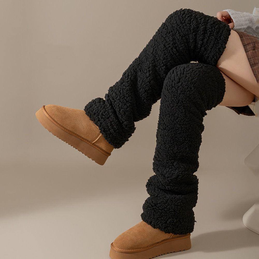 Thicken Warm Winter Foot Cover Hosiery Floor Plush Stockings Cute Coral Fleece Stockings  Winter