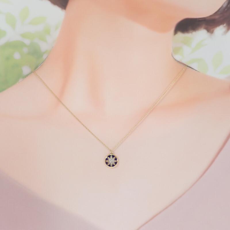 TIFFANY&Co.  Necklace Blue K18 Yellow Gold Women