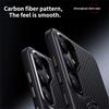 For Samsung Galaxy S24 Case Compatible with MagSafe PC+TPU Phone Cover Ring Holder Carbon Fiber Texture