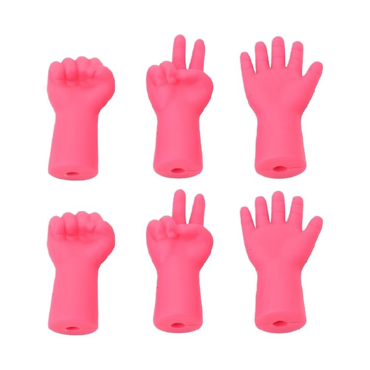 6Pcs Hand Shape Needle Stoppers Crochet Hook Point Stoppers Knitting Needle Tip Protectors for Weaving Yarn Craft