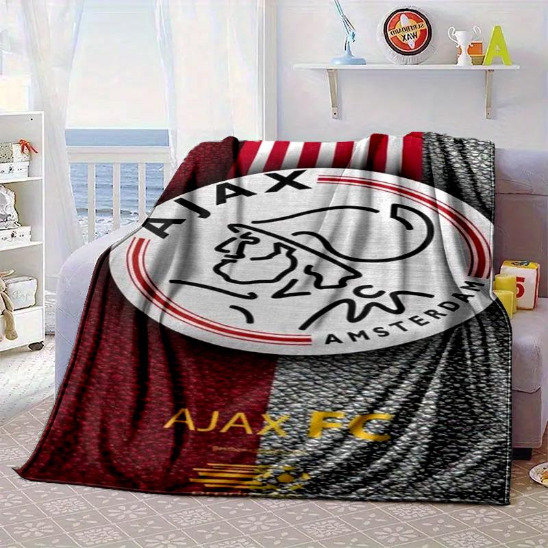 Design Emblema AFC Ajax Coperta Portatile/Coperta Morbida Coperta per Letto Adatta per Viaggi Campeggio Soggiorni Uffici Divani Regali per Fan