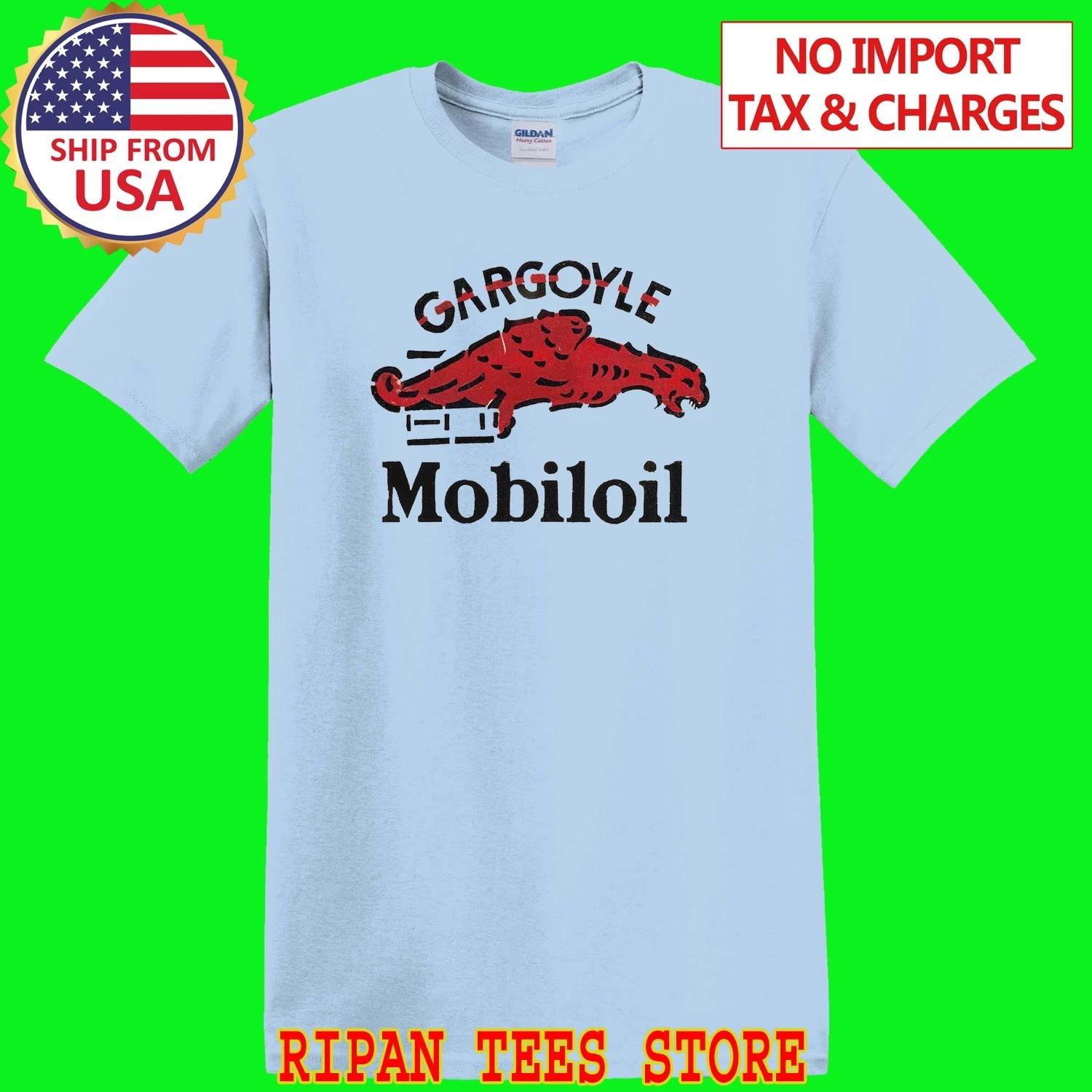 

Gargoyle Mobiloil Retro Light Blue T-Shirt Tee Top Unisex 2XL