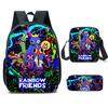 Regenbogenfreund Schulranzen Regenbogen Freund Dreiteiliges Set Grundschulkinder Cartoon Rucksack Umhängetasche