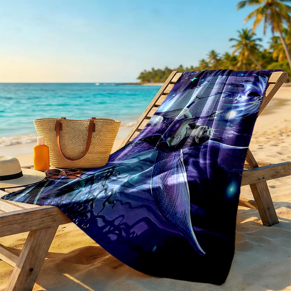 Gothic Style Beach Towel Super Soft Microfiber Quickdry Fabric Comfortable Lightweight