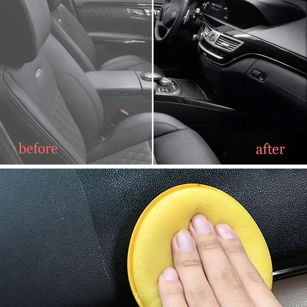 500ml Car Interior Cleaner Car Plastic Parts Instrument PaneRetreading Agent Auto Finish Shine Spray Film Polish Refurbish Paste