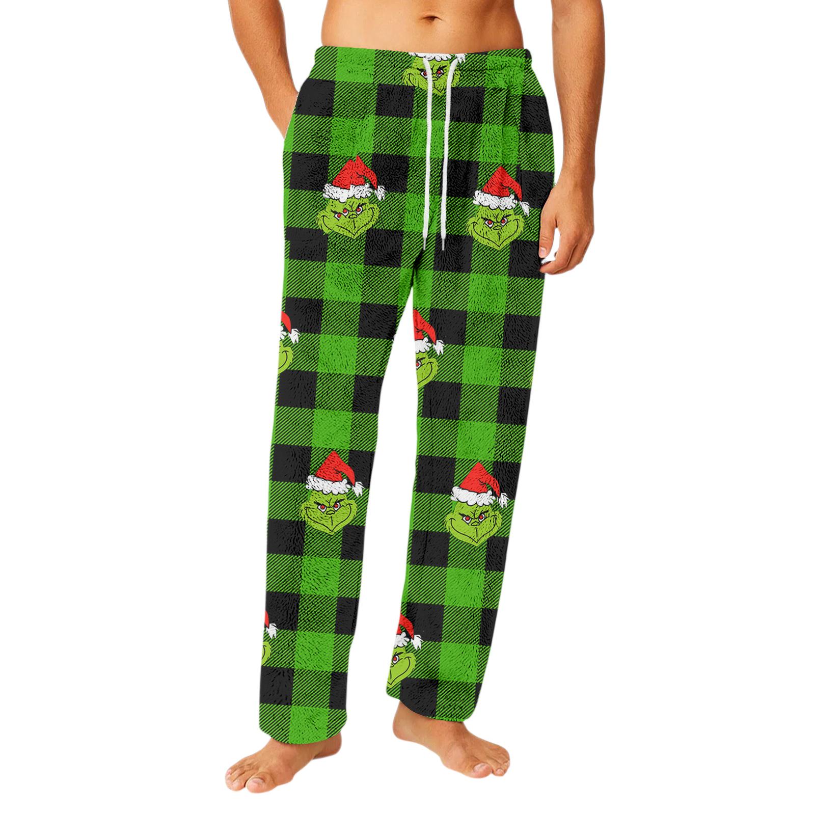 

Мужские фланелевые брюки с карманами на кулиске, домашняя одежда, штаны для сна L армия зеленый