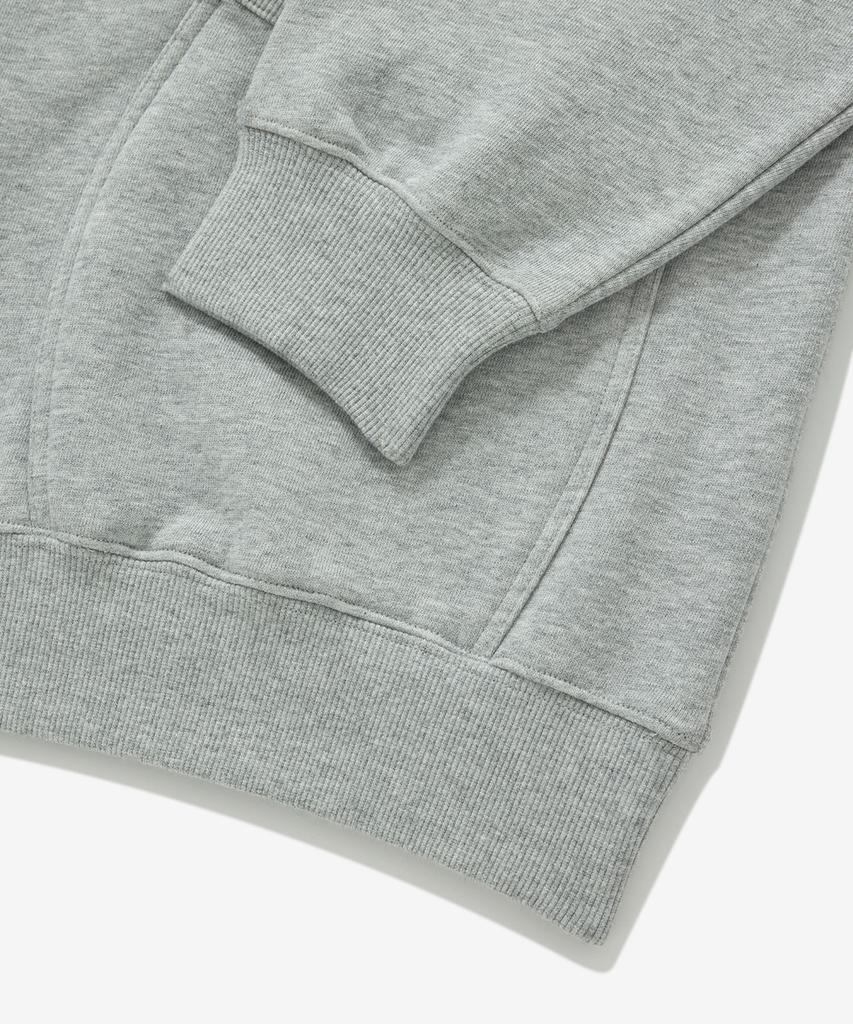 COVERNAT Collared Half-Zip Sweatshirt Melange Gray