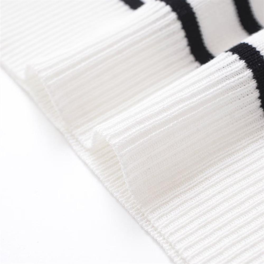 2025 Spring Women's Striped Sleeveless Round Neck Knit Vest - Slim Fit