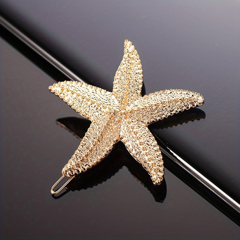 

Small Niche Design Trendy Metal Starfish Metal Women s Hair Clip Vacation Sweet Style Multifunctional Headband Bangs Side Clips