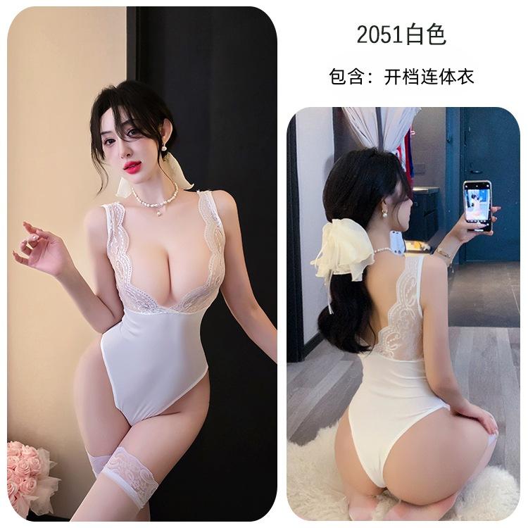 Sexy lingerie sexy lace stitching tight onesie hot seduction passion suit women