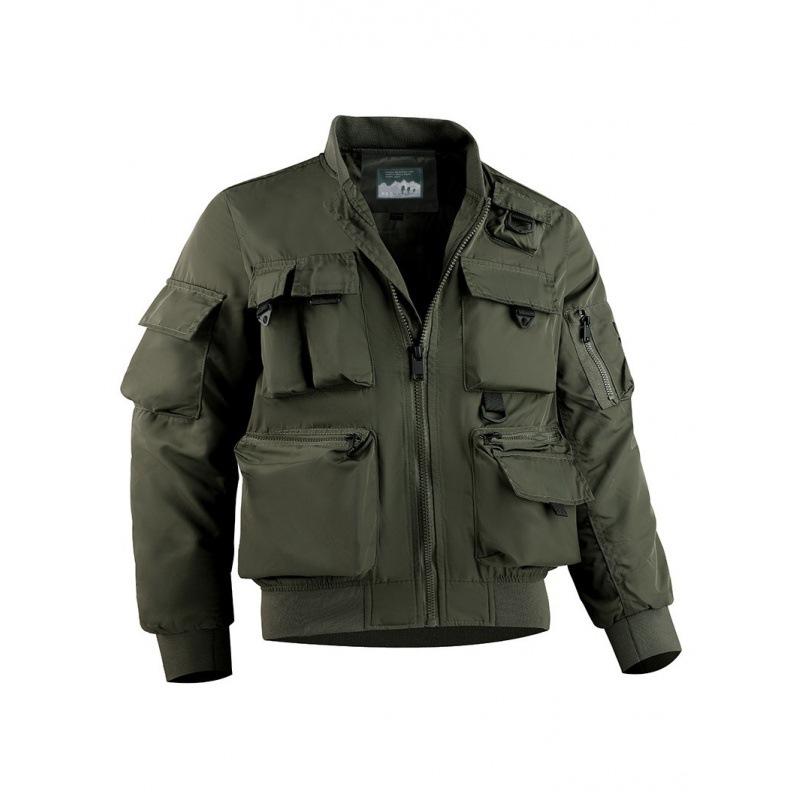 Bomberjacke Herren Baseballanzug Funktionelle Mehrfach-Taschenjacke Tooling Tri-Proof Jacke