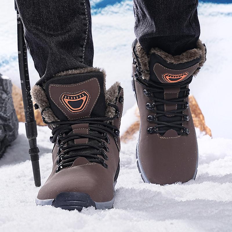 Fashion Winter Ankle Boots Outdoor Snow Hiking Men 's Boots Sneakers Motorcycle Mountain Boots Warm Men's Boots Winter