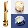 Mini Bamboo-Handled Stamp: 1.5cm Copper Head In Regular Script with Sealing Wax