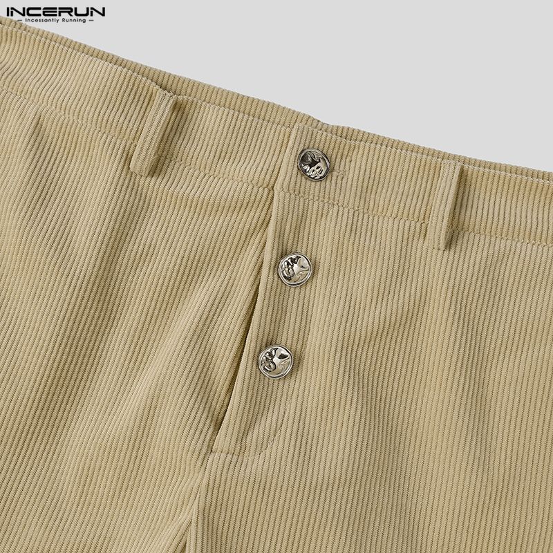 INCERUN Herren Reißverschluss Taille Textur Hausparty Clubwear Shorts Eng anliegende Minihose