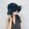 Fisherman's hat winter style brim basin hat thickened warm imitation fur fur fur hat