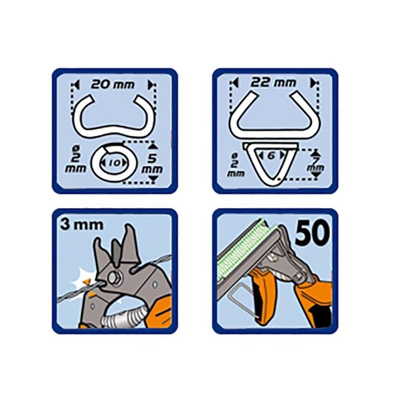 Edma Top Grafer 20/22 Hog Ring Tång Med Magasin