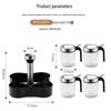 maxcook Juego de Tarros Giratorios de Vidrio para Especias
