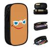 Gingerbrave Cursed Face Pencil Cases Lovely Cookie Run Kingdom Game Pen Bag for Student School Supplies Cosmetic Pencil Pouch