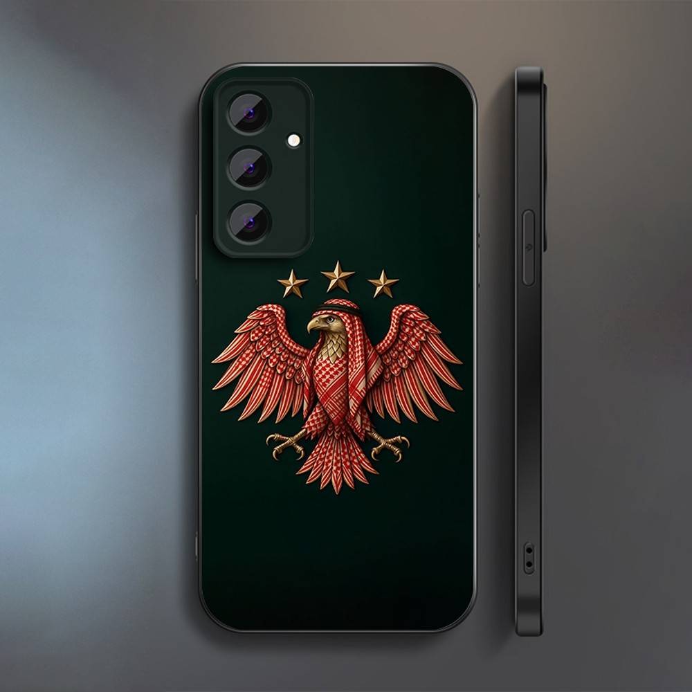 S-Syrian A-Arab Republic Logo Phone Case For Samsung S 25,24,23,22,30,21,10,9,Ultra,Plus,Lite,FE,4,5 G Soft Black Case