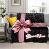 1PC Custom Name Gift Sparkle Flannel blankets Patterns Throw Blanket All-Season Soft Gift for Couch, Bed, Camping gifts