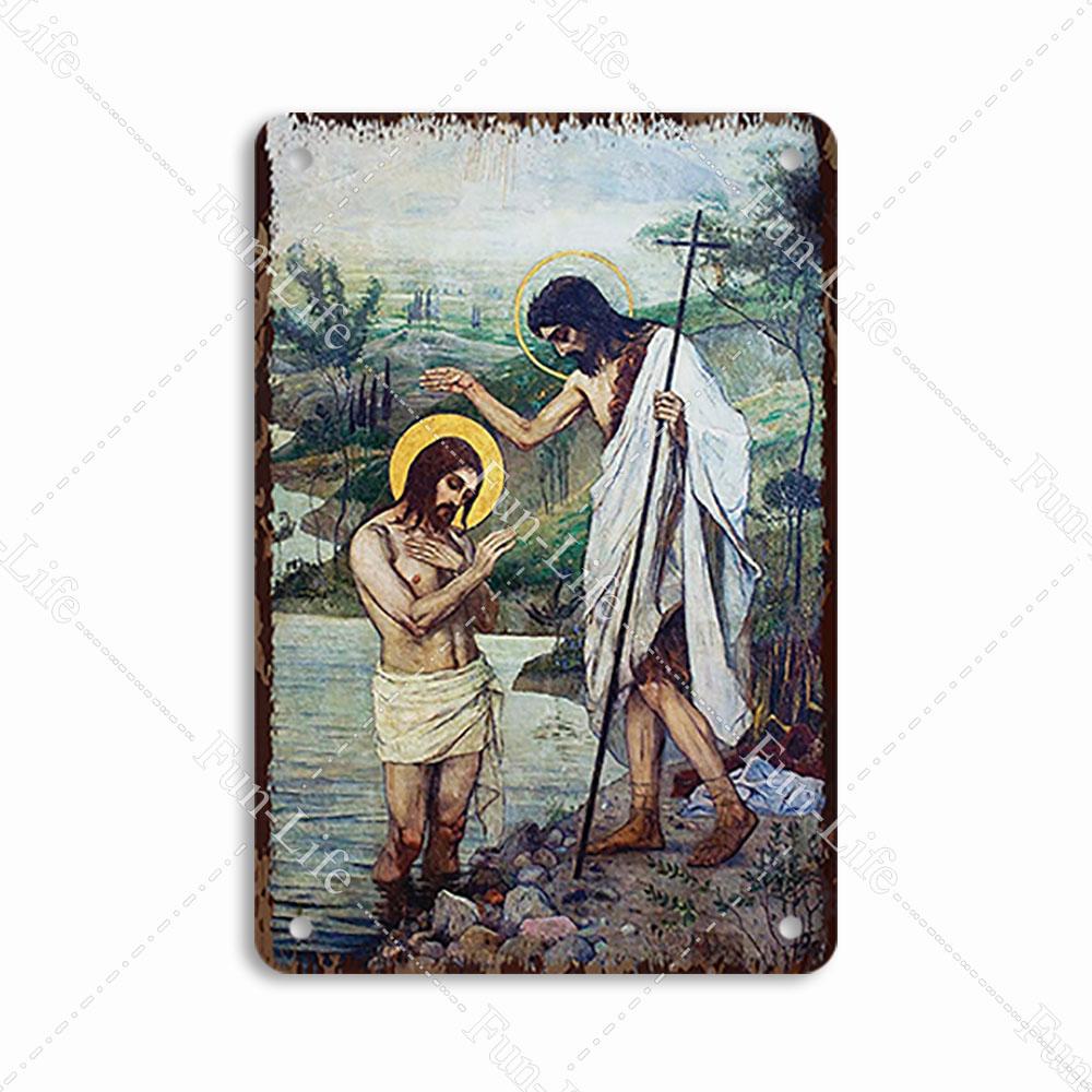 Christianity Vintage Decorative Metal Tin Sign Virgin Mary Retro Plaque Wall Decor Plate Jesus  Bar Pub Club Art Poster 20x30cm