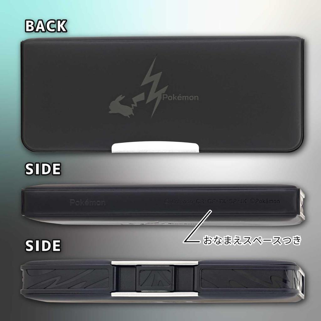 Showa Note Pencil Simple 367729801 Pokémon Case, Thin, Double-Sided Opening, Series, Black,
