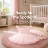Butterfly Bow Gymnastics Tutu Skirts Breathable Kids Ballet Leotard  Ballet Dancewear