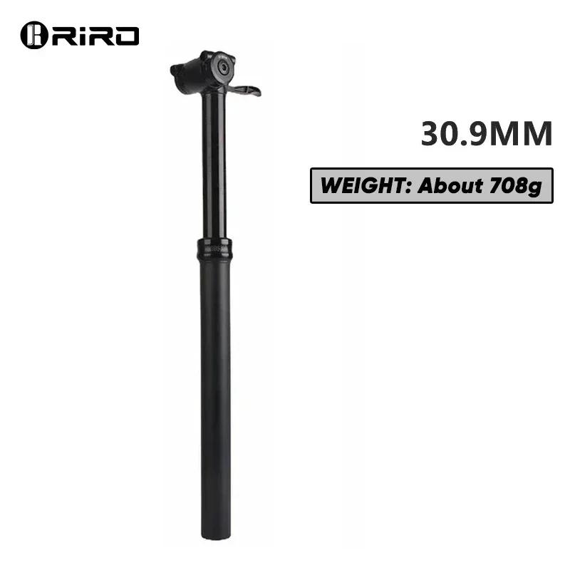 RIRO Bicycle Damping Seatpost 30.9mm 31.6mm Manual Control Bike Damping Seat Tube 140mm Travel Air Adjustment Bike Saddle Tube