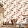 Heart Wallpaper White, Cream, Orange and Peach 50x1000