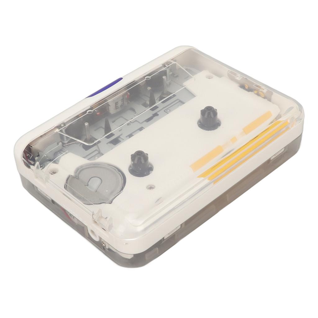 Cassette To MP3 Converter HiFi Stereo Sound Retro Innovative Colorful Buttons USB Portable Tape Player White