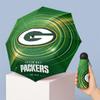 Green Bay Packers Printed 5?Fold Mini Umbrella 8?Rib Windproof Compact Umbrella For Women Pocket Carry