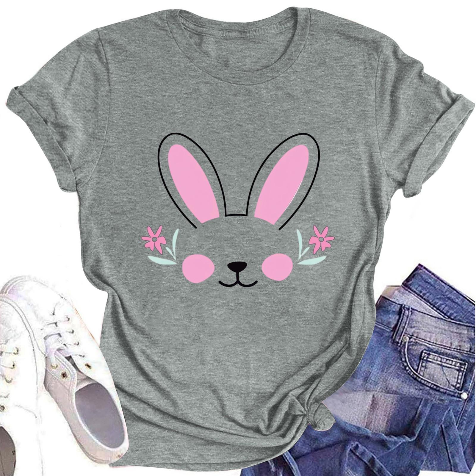 

Женская футболка с круглым вырезом и короткими рукавами M