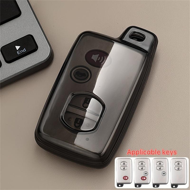 1 Pcs Soft Tpu Car Key Case, Fit For Toyota Aqua Rav4 Land Cruiser Camry Prado Corolla Prius 2013 2014 Keyless Auto Accessories