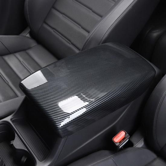 Carbon Fiber Look Armrest Box Panel Cover Trim For Honda CR-V CRV 2023 2024
