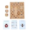 Wooden Insect Puzzle - Montessori Logic Game with Educational Cards