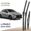 For Mazda 2 DJ DL 2014- 2015 2016 2017 2018 Wiper Front & Rear Wiper Blades Windshield Windscreen Window Brushes 22"+17"+14"